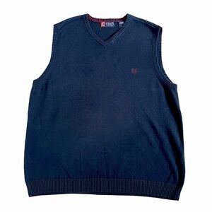 𝅺Chaps Navy Blue V-Neck Sweater Vest in Size Large